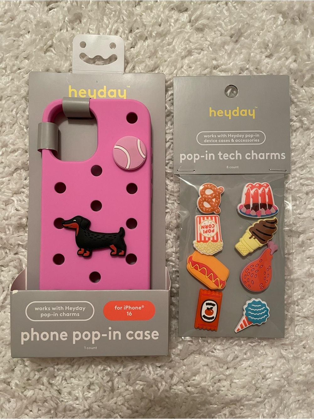 heyday Bright Pink phone pop-in case for iPhone 16 NWT